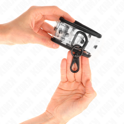 KINK - POIGNETS TRANSPARENTS AJUSTABLES 18-30 CM X 5,5 CM - 7eme ciel