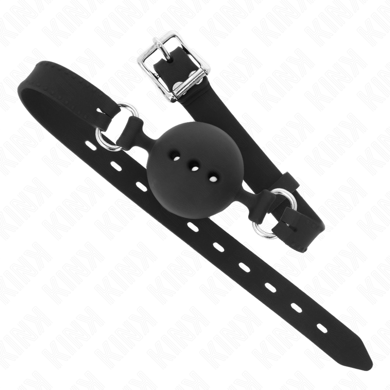 KINK - BÂTON ENTIEREMENT SILICONE 55 x 2 CM AVEC BOULE 4,5 CM TAILLE M NOIR AJUSTABLE 35-51 CM - 7eme ciel