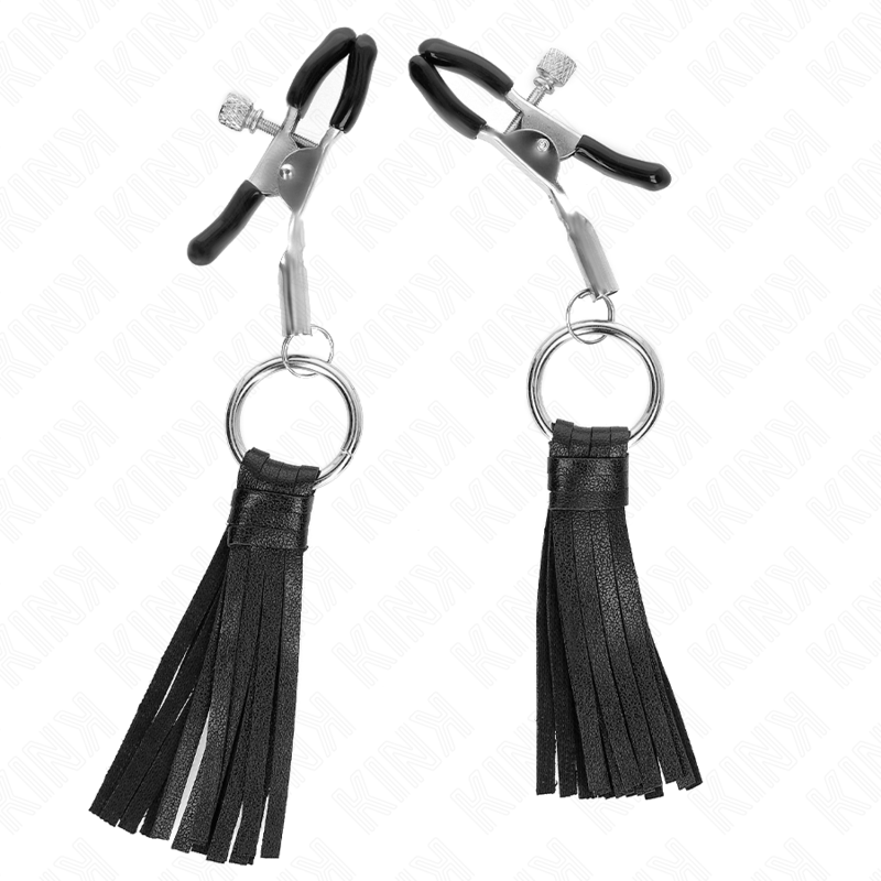 KINK - PINCES À TÉLÉMONS À PAMPONS EN CUIRETTE 6 CM - 7eme ciel