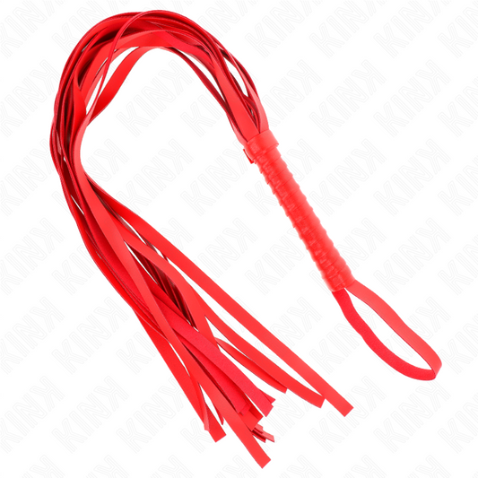 KINK - FOUET ROUGE MANCHE COURT LONG QUEUE 70 CM - 7eme ciel