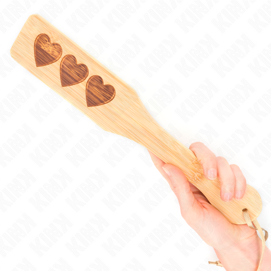 KINK - PALETTE EN BAMBOU DESIGN COEUR 32 X 5,5 CM - 7eme ciel