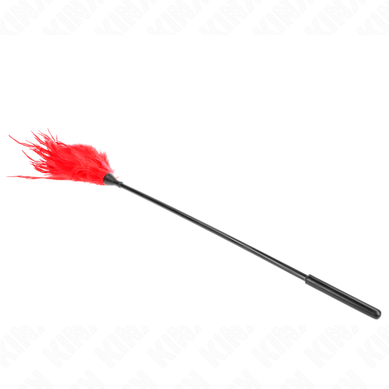 KINK - PLUSIEURS PLUMES DE CHATOUILLES ROUGES 45 CM - 7eme ciel