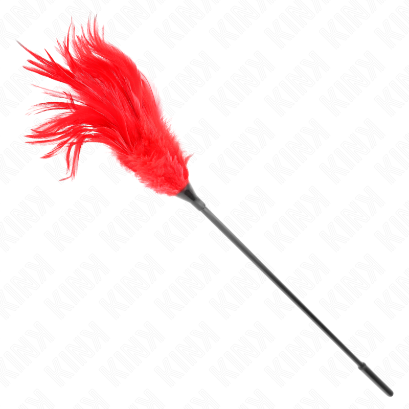 KINK - PLUSIEURS PLUMES DE CHATOUILLES ROUGES 45 CM - 7eme ciel