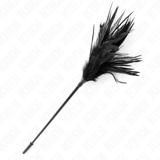 KINK - PLUSIEURS PLUMES DE CHATOUILLES NOIRES 45 CM - 7eme ciel