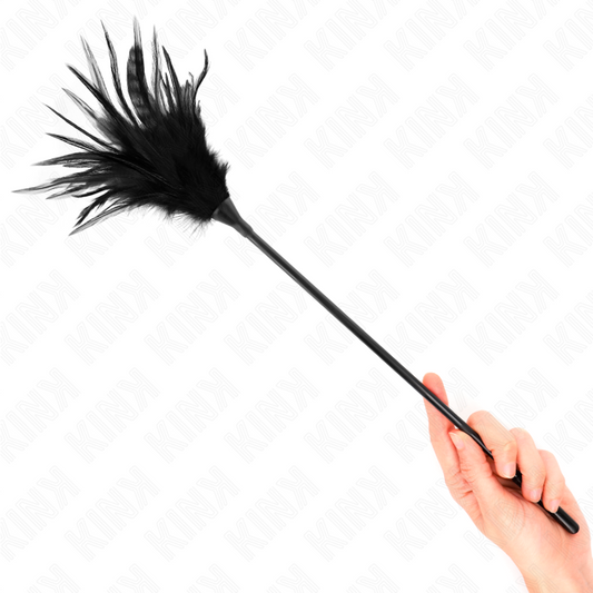 KINK - PLUSIEURS PLUMES DE CHATOUILLES NOIRES 45 CM - 7eme ciel