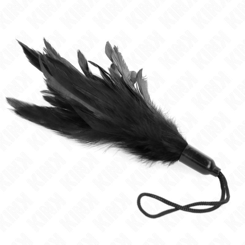 KINK - PLUMES CHACOUILLÉES AVEC MANCHE CORDE BASE PLASTIQUE 15 CM - 7eme ciel