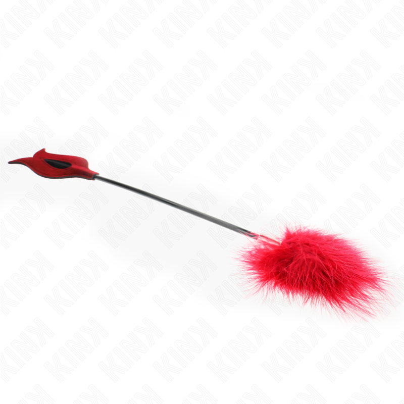 KINK - PLUMES DE CHACOUILLES AVEC PALETTE EN FORME DE ROSE 8 CM - 7eme ciel