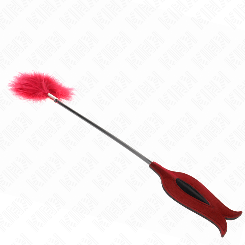 KINK - PLUMES DE CHACOUILLES AVEC PALETTE EN FORME DE ROSE 8 CM - 7eme ciel
