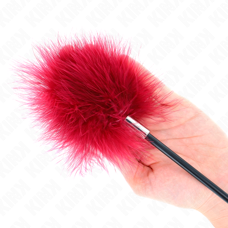 KINK - PLUMES DE CHACOUILLES AVEC PALETTE EN FORME DE ROSE 8 CM - 7eme ciel