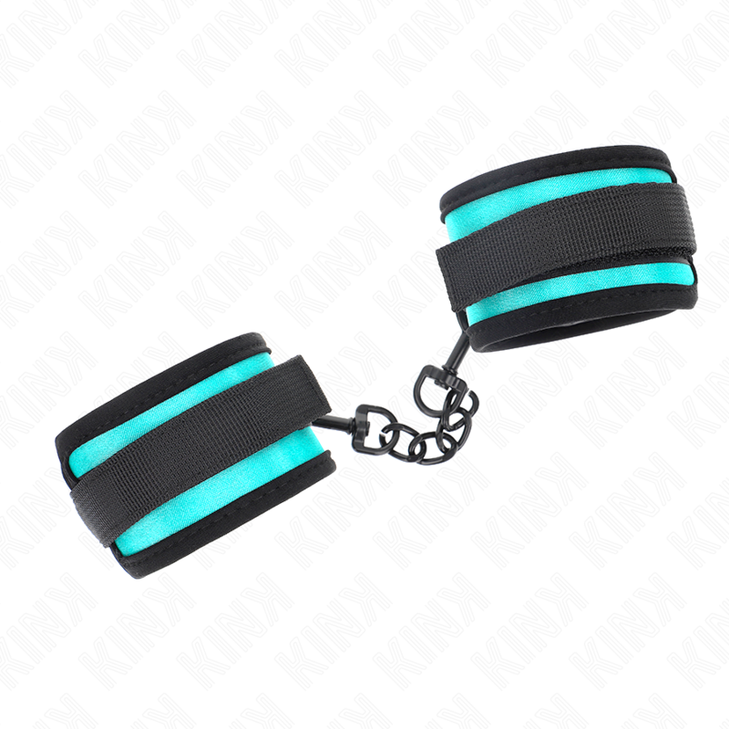 KINK - APPAREILS DE POIGNET EN NYLON À CROCHET ET BOUCLE NOIR-BLEU RÉGLABLE 18-32 CM X 5 CM - 7eme ciel
