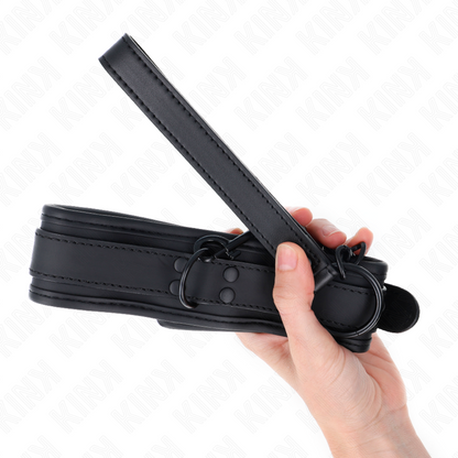 KINK - COLLIER DE BONDAGE EN NÉOPRÈNE MODÈLE 1 AVEC CEINTURE 78 CM RÉGLABLE 37,5 X 49,5 CM - 7eme ciel
