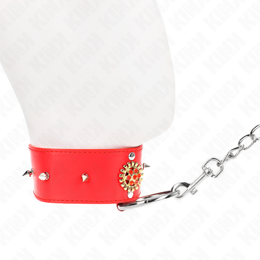 KINK - COLLIER DIAMANTS ROUGES AVEC CEINTURE 65 CM AJDUSTABLE 35-51 CM X 7 CM - 7eme ciel