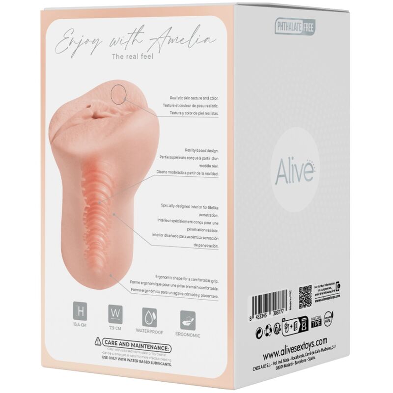 ALIVE - MASTURBADEUR MASCULIN FLEX VAGINAL TAILLE M - 7eme ciel