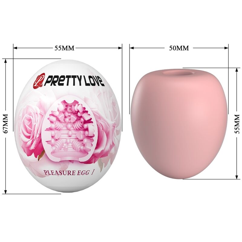 PRETTY LOVE - MASTURBATEUR POUR HOMME OEUF ROSE - 7eme ciel