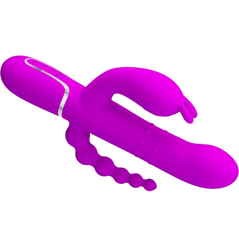 PRETTY LOVE - CAMMY TRIPLE VIBRATEUR MULTIFONCTION 4 EN 1 ROSE - 7eme ciel