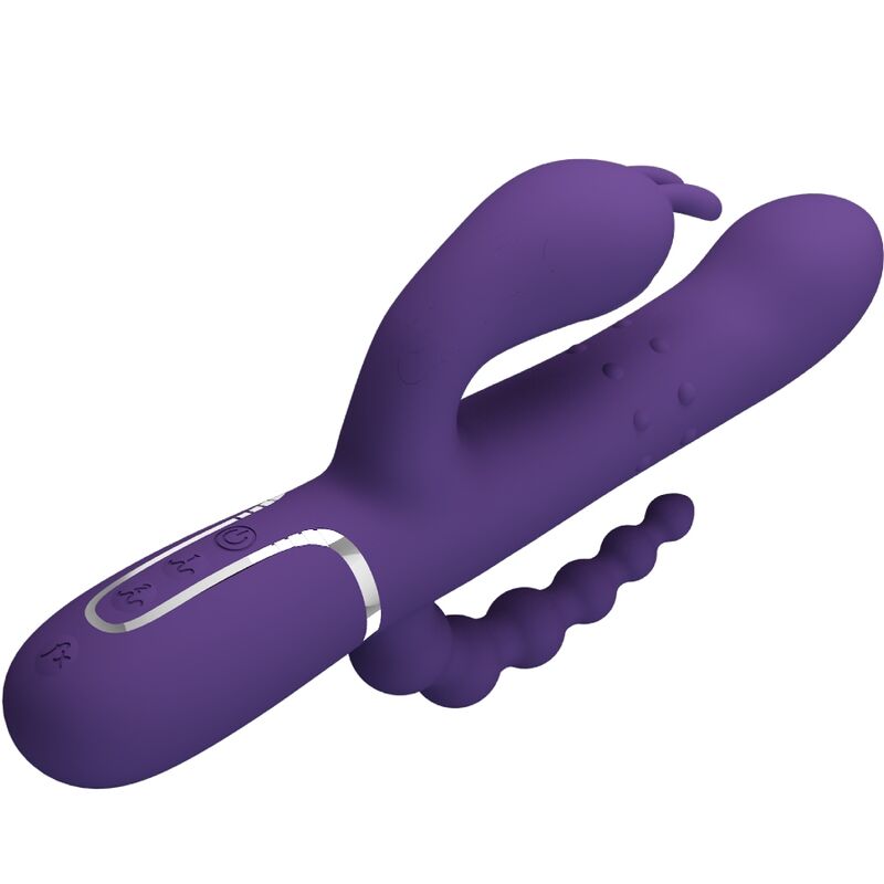 PRETTY LOVE - CAMMY TRIPLE VIBRATEUR MULTIFONCTION 4 EN 1 VIOLET - 7eme ciel
