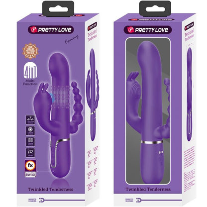 PRETTY LOVE - CAMMY TRIPLE VIBRATEUR MULTIFONCTION 4 EN 1 VIOLET - 7eme ciel
