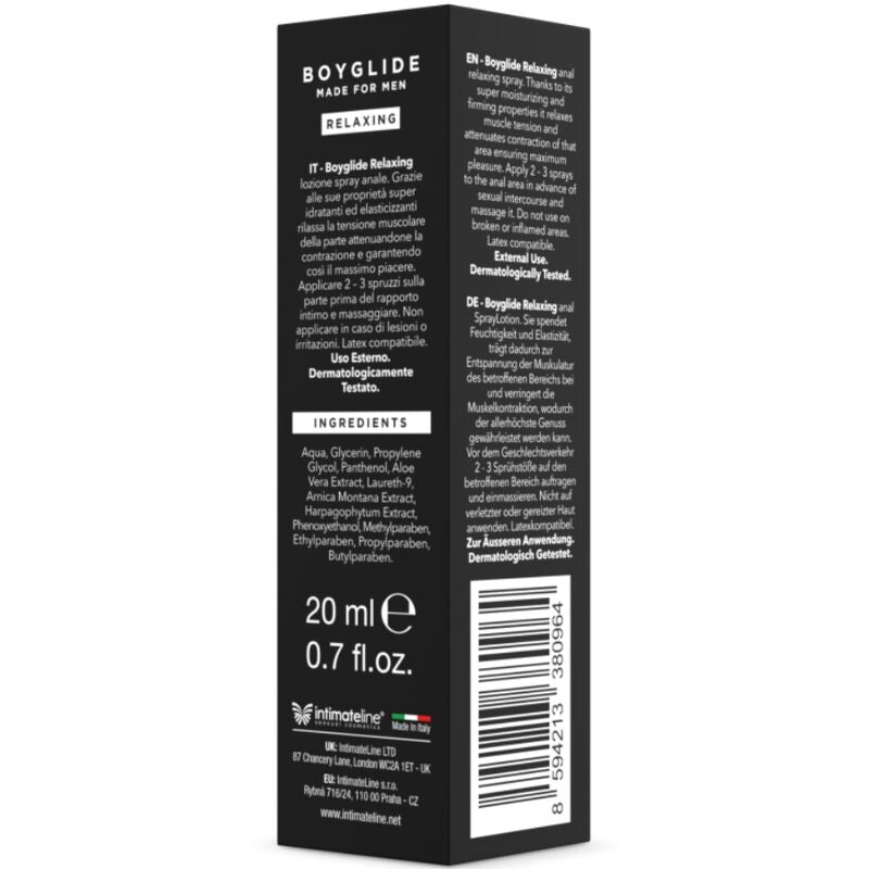 INTIMATELINE - BOYGLIDE SPRAY RELAXANT ANAL 20 ML - 7eme ciel