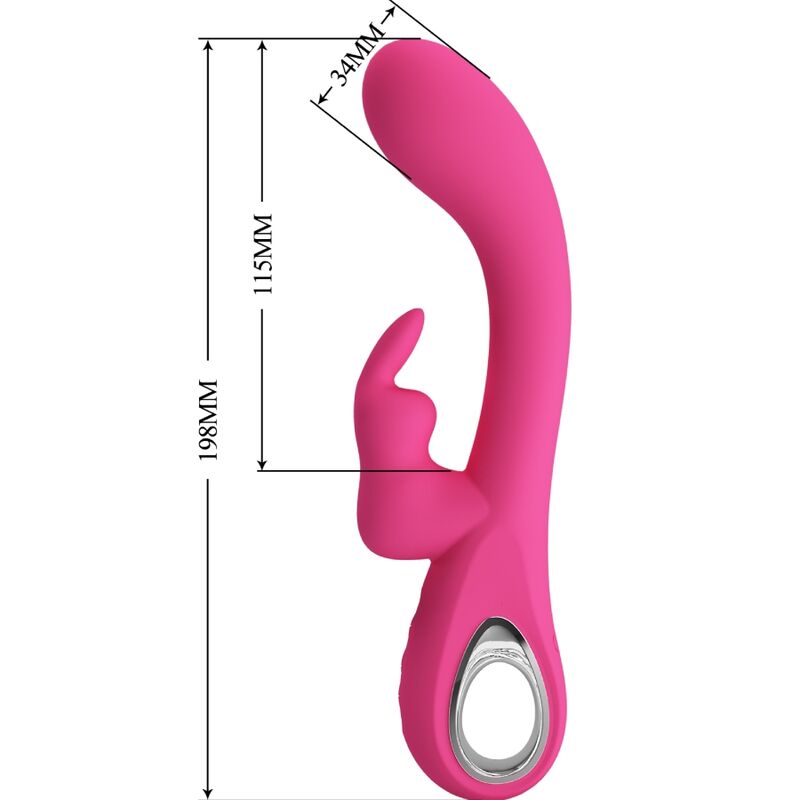 PRETTY LOVE - VIBRATEUR NOVAK RABBIT 12 VIBRATIONS ROSE - 7eme ciel