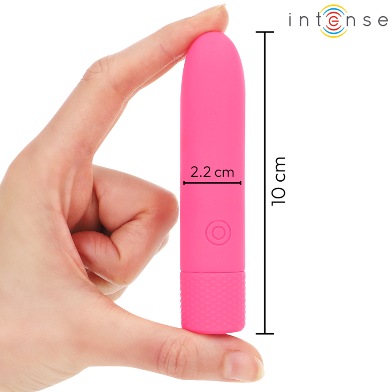 INTENSE - SYMONE BULLET VIBRANT RECHARGEABLE USB 8 VIBRATIONS ROSE 10 X 2,2 CM - 7eme ciel