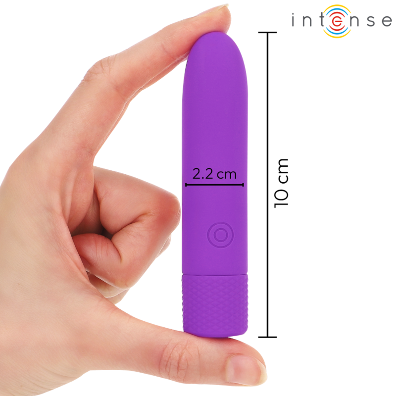 INTENSE - SYMONE BULLET VIBRANT RECHARGEABLE USB 8 VIBRATIONS VIOLET 10 X 2,2 CM - 7eme ciel