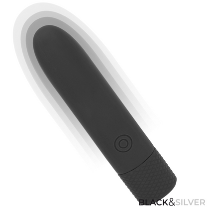BLACK & SILVER - GERI BULLET VIBRANT RECHARGEABLE USB 8 VIBRATIONS NOIR 10 X 2,2 CM - 7eme ciel