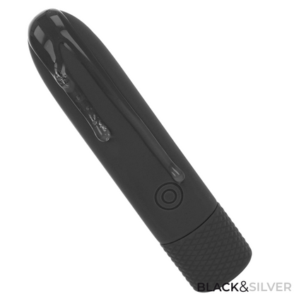 BLACK & SILVER - GERI BULLET VIBRANT RECHARGEABLE USB 8 VIBRATIONS NOIR 10 X 2,2 CM - 7eme ciel