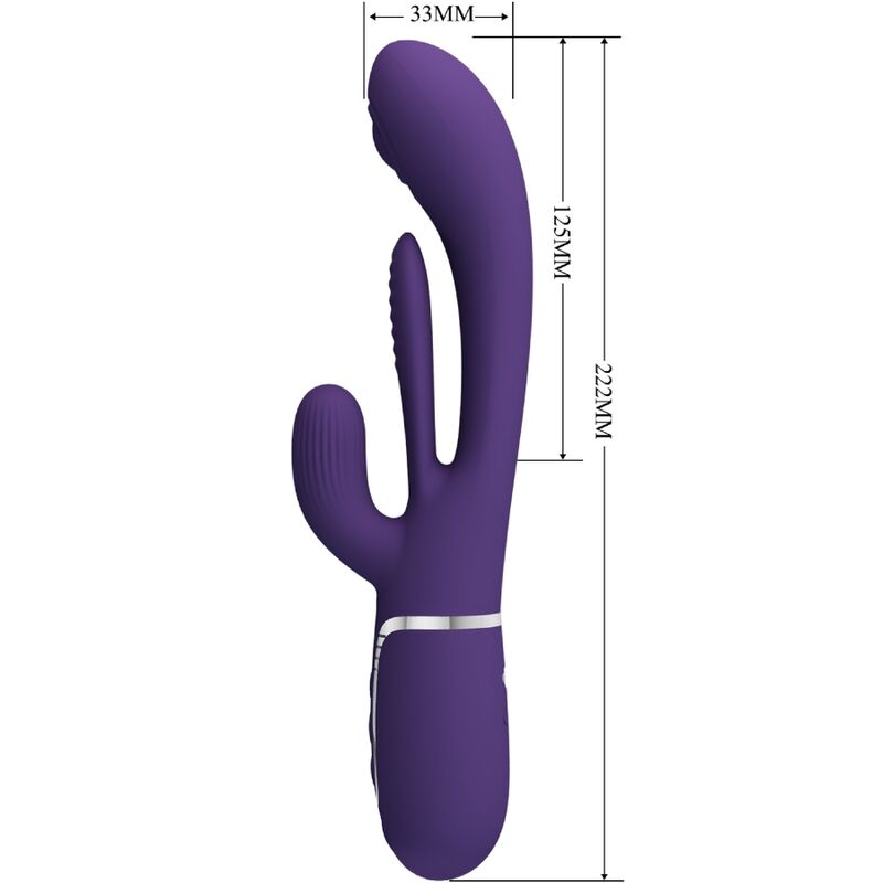 PRETTY LOVE - SHANIA TRIPLE RABBIT VIBRATEUR MULTIFONCTION VIOLET - 7eme ciel