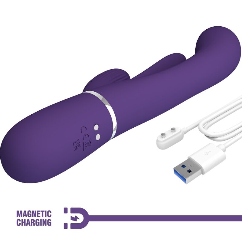 PRETTY LOVE - SHANIA TRIPLE RABBIT VIBRATEUR MULTIFONCTION VIOLET - 7eme ciel