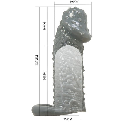 PRETTY LOVE - Agrandisseur de pénis réaliste et manchon retardateur modèle 2 gris