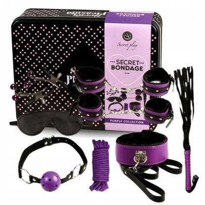 SECRETPLAY - BDSM SET 8PCS PURBLE / NOIR. - 7eme ciel