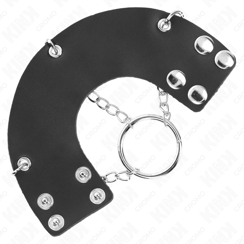 KINK - ANNEAU PÉNIS CHAÎNE 4 CM 7 CM MÉTAL AVEC CEINTURE EN CUIR - 7eme ciel