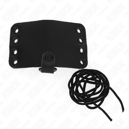 KINK - ANNEAU PÉNIS EN CUIR AVEC FERMETURE À DENTELLE ET LACETS - 7eme ciel