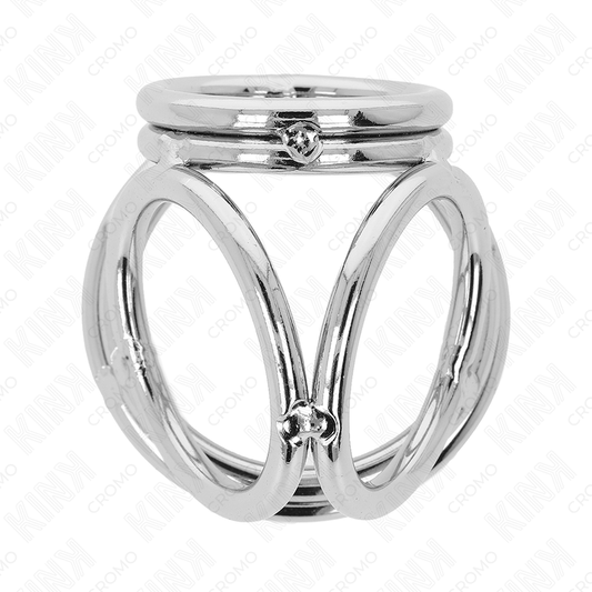 KINK - ANNEAU PÉNIS EN MÉTAL TRIPLE CHROME 3,8 CM À 5 CM MODÈLE 1 - 7eme ciel