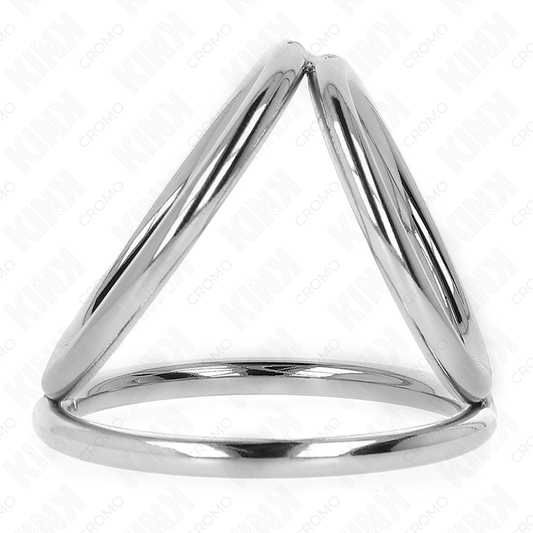 KINK - ANNEAU PÉNIS EN MÉTAL TRIPLE CHROME 3,8 CM À 5 CM MODÈLE 2 - 7eme ciel