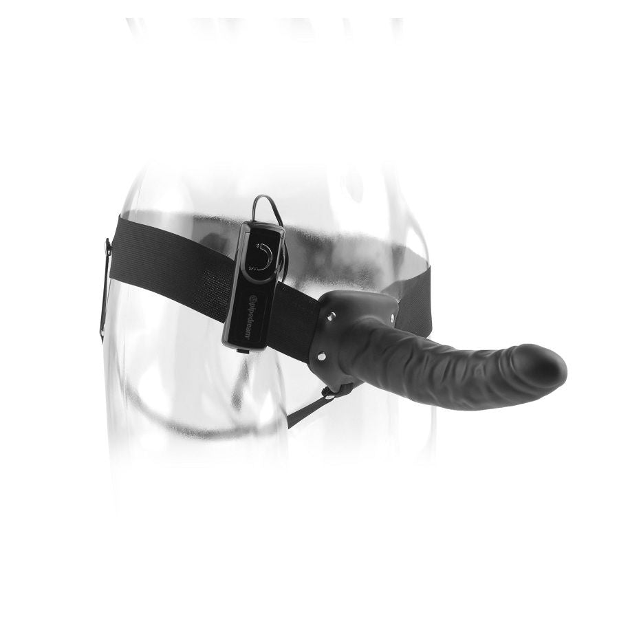 FETISH FANTASY SERIES - 19 CM VIBRANT CREUX STRAP-ON NOIR - 7eme ciel