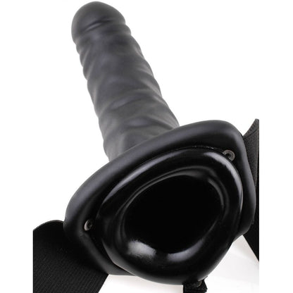 FETISH FANTASY SERIES - 19 CM VIBRANT CREUX STRAP-ON NOIR - 7eme ciel