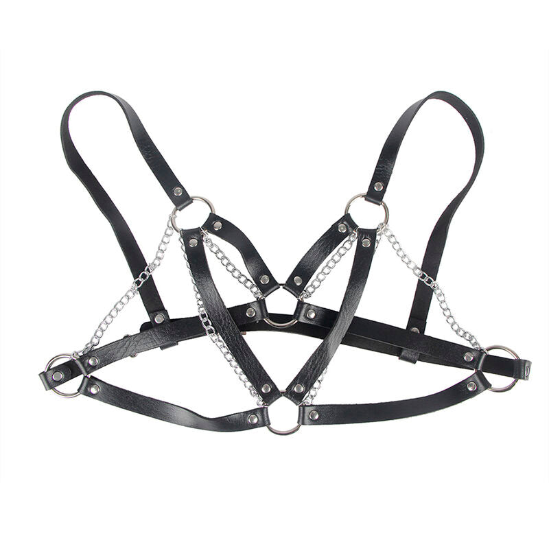 SUBBLIME - 953713 CEINTURE PUNK BONDAGE BOUCLE MÉTAL NOIRE TAILLE UNIQUE - 7eme ciel