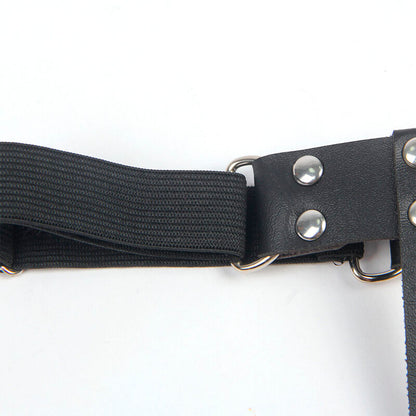 SUBBLIME - 953744 JARRETELLE PUNK EN CUIR AJUSTABLE NOIR TAILLE UNIQUE - 7eme ciel