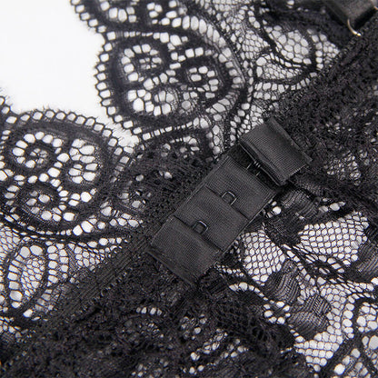 SUBBLIME - 953911 CHEMISIER DE NUIT EN SOIE ET DENTELLE + CULOTTE NOIRE S/M - 7eme ciel