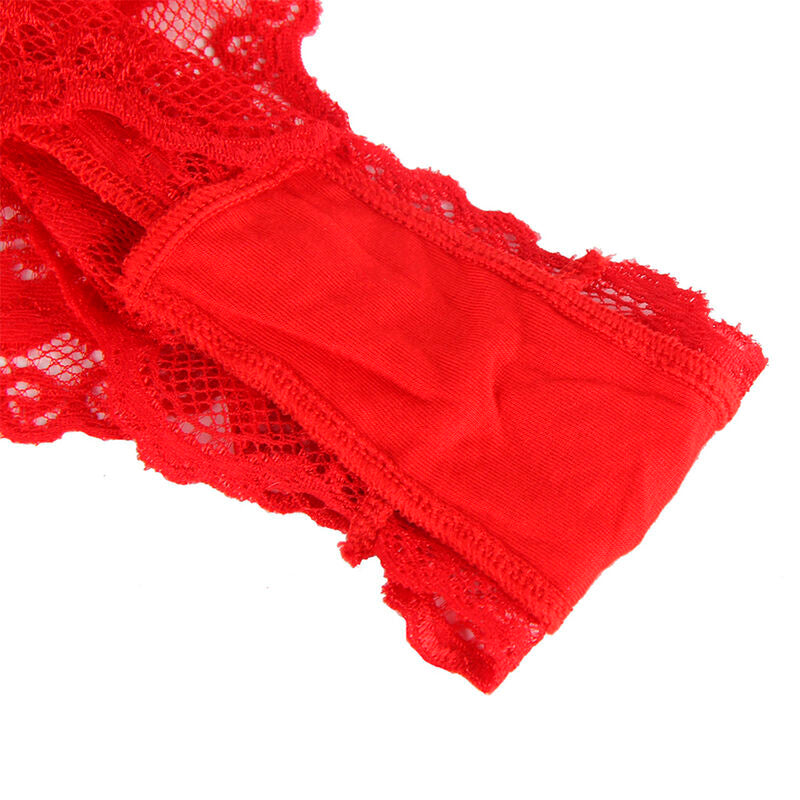 SUBBLIME - 953980 BODY SEXY A VOLANTS + CEINTURE ROUGE L/XL - 7eme ciel