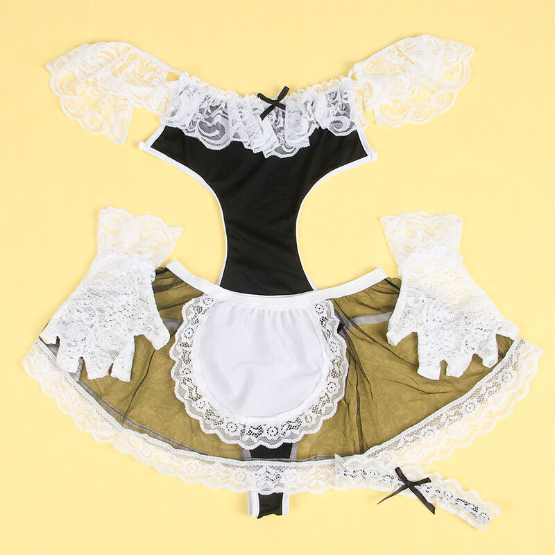 SUBBLIME - 954314 COSTUME DE FEMME SEXY NOIR/BLANC L/XL - 7eme ciel