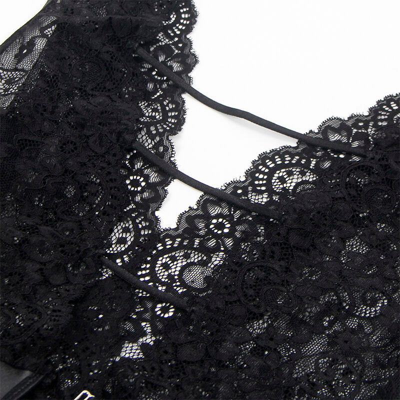 SUBBLIME - 954390 BODY SEXY AVEC PORTE-JARRETELLES NOIR L/XL - 7eme ciel