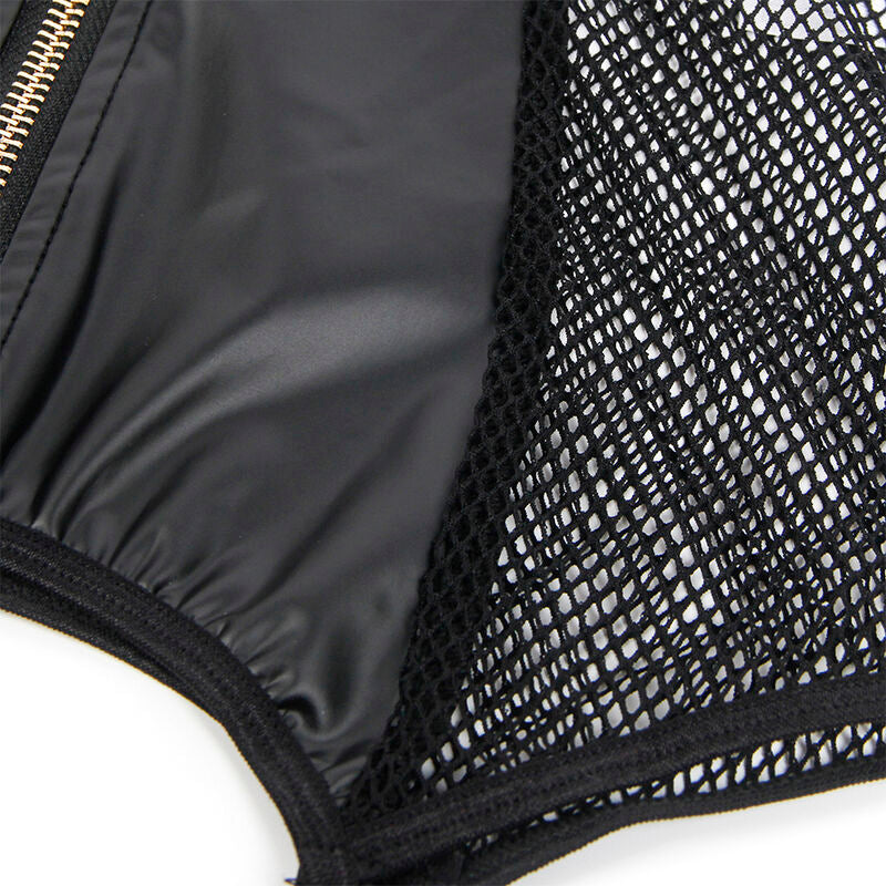 SUBBLIME - 954451 ROBE SEXY EN MAILLE CUIR NOIR L/XL - 7eme ciel