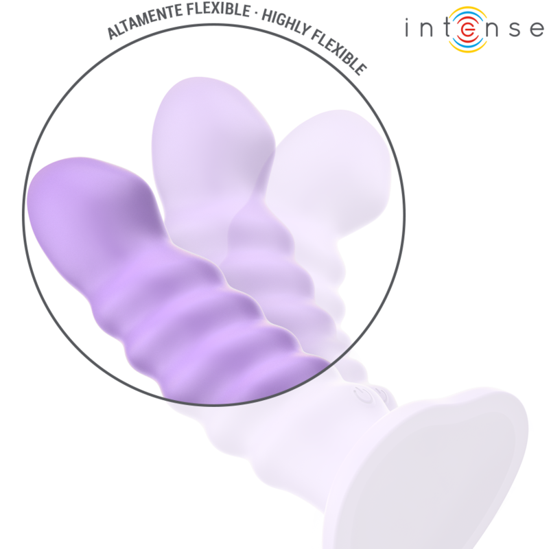 INTENSE - BRENDA VIBRATEUR TAILLE M DESIGN SPIRALE 10 VIBRATIONS VIOLET TÉLÉCOMMANDE - 7eme ciel