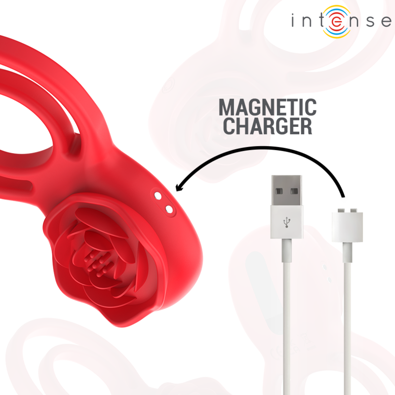 INTENSE - GAIL STIMULATEUR ROSE 10 VIBRATIONS ROUGE TELECOMMANDE - 7eme ciel