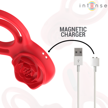 INTENSE - GAIL STIMULATEUR ROSE 10 VIBRATIONS ROUGE TELECOMMANDE - 7eme ciel