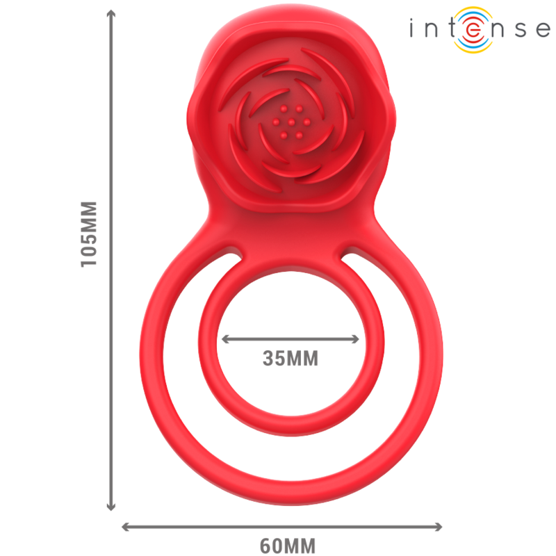 INTENSE - GAIL STIMULATEUR ROSE 10 VIBRATIONS ROUGE TELECOMMANDE - 7eme ciel