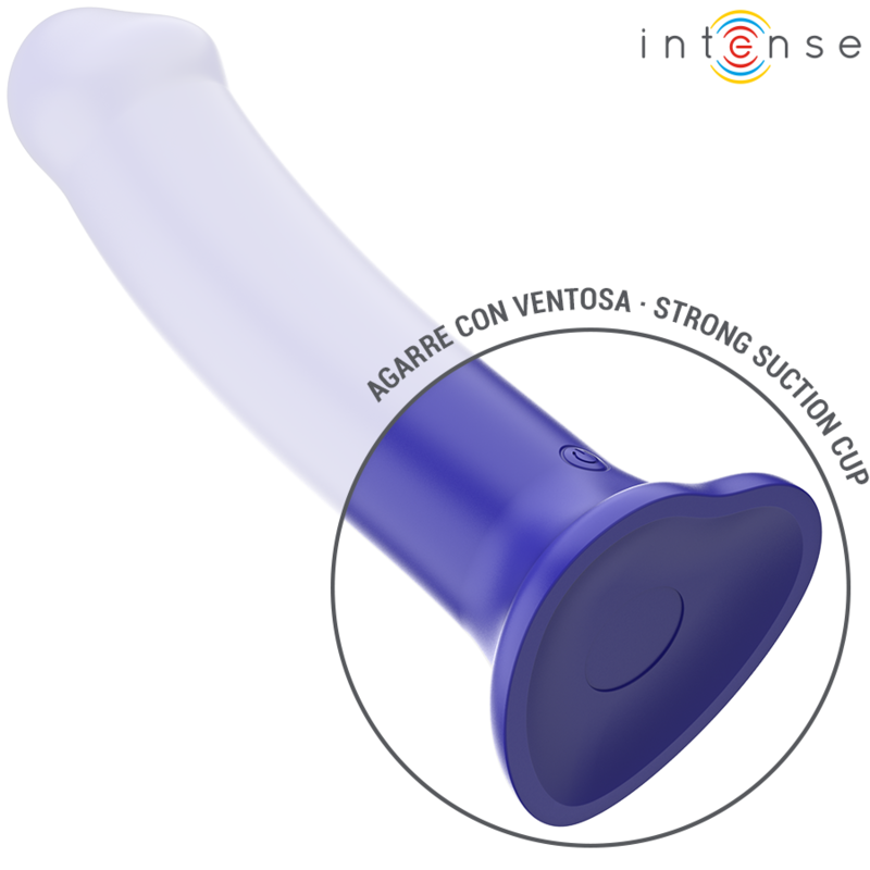 INTENSE - VICTORIA VIBRATEUR AVEC VENTOUSE 10 VIBRATIONS BLEU FONCÉ TÉLÉCOMMANDE - 7eme ciel
