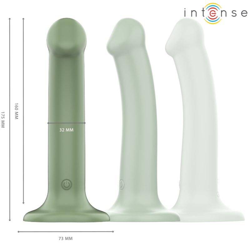 INTENSE - BECCA VIBRATEUR AVEC VENTOUSE 10 VIBRATIONS TÉLÉCOMMANDE VERTE - 7eme ciel
